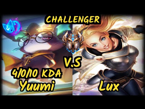 Kellin (YUUMI) vs LUX - 4/0/10 KDA BOTTOM SUPPORT CHALLENGER GAMEPLAY - KR