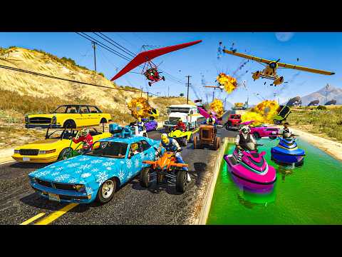 THE LAST ONE EXPLODES WITH RANDOM CARS! INCREDIBLE MEGA WIN! - GTA 5 ONLINE