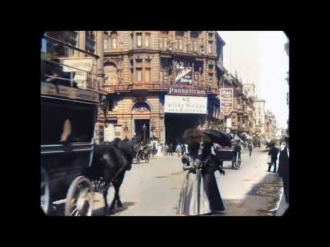 Friedrichstraße Berlin 1896 - Upscaled, Colorized, boosted FPS