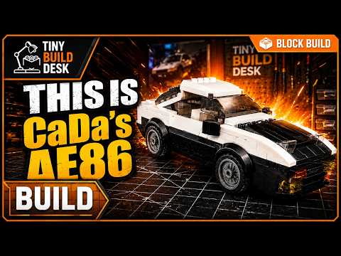 Tiny Build Desk CaDA AE86 block car video thumbnail