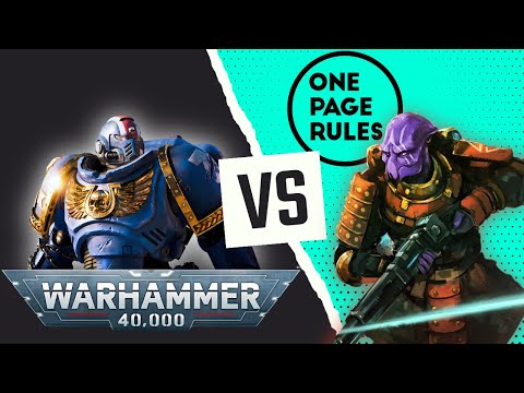 Warhammer 40K vs One Page Rules [Grimdark Future] — Which one should you play?