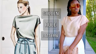 Golden Rule Pattern (SIMPLE BLOUSE sew along) || How to use Lutterloh pattern