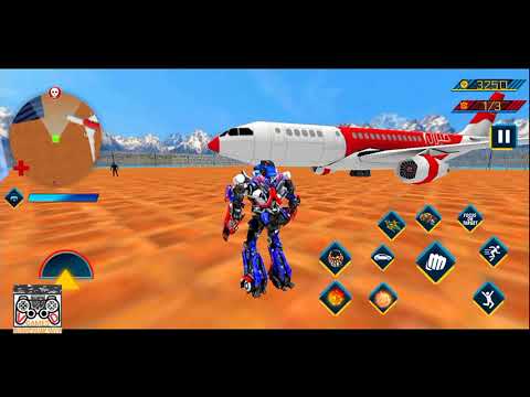 Optimus Multiple Flaying Helicopter Robot Car Trasform City Battle  - Android Gameplay