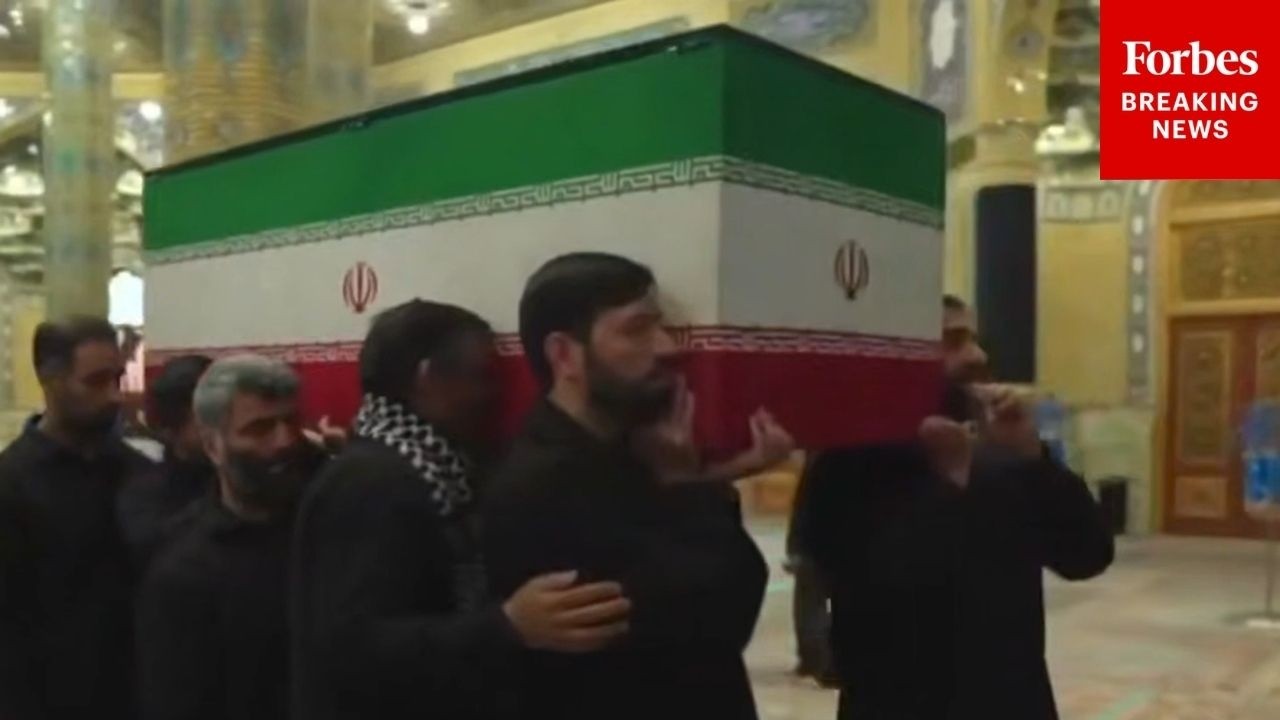 Video | Former Iranian Supreme Leader Ali Khamenei's Coffin Arrives At Mosque In Qom, Iran