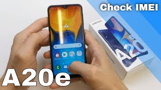How to Find IMEI Number in Samsung Galaxy A20e - Check Serial Number