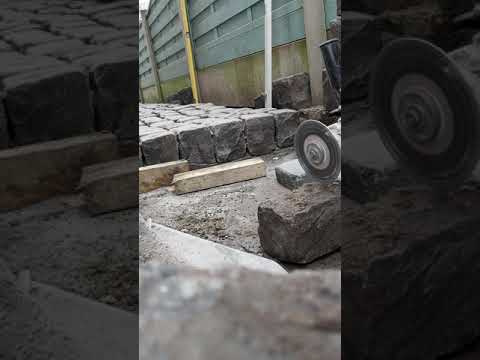 cutting granite cobble sets stone brake