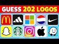 Guess the Logo in 3 Seconds | 202 Famous Logos 🍏🥇 Logo Quiz 2024