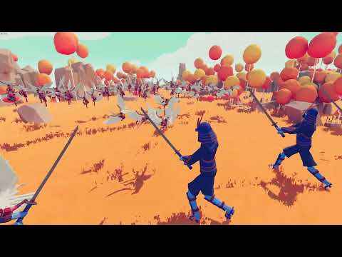 TABS | EPIC FIGHT | Valkyries vs GIANT Samurayes