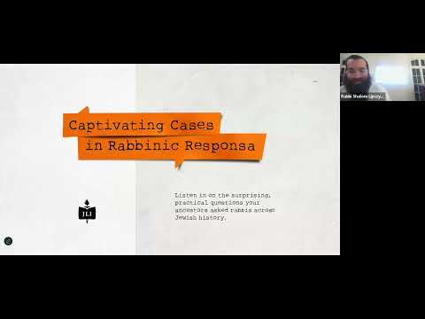 Lesson 1 - Captivating Cases in Rabbinic Responsa