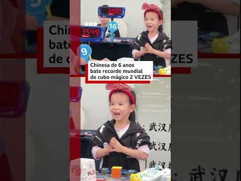 Chinesa de apenas 6 anos bate DUAS VEZES o recorde de cubo mágico