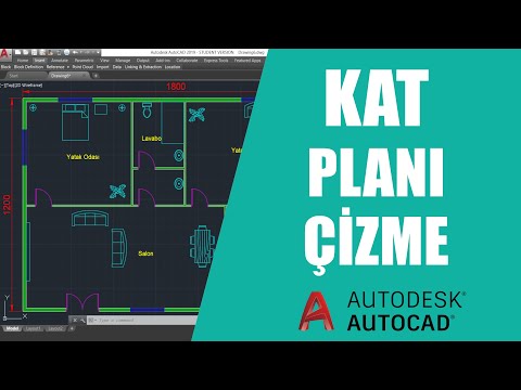 , title : 'Autocad Kat Planı Çizme | Basit Kat Planı Çizimi | Autocad 2 Boyutlu Çizim Örnekleri (2)'