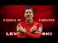 Robert Lewandowski 5 Goals in 9 Minutes against Wolfsburg | 4K Edit