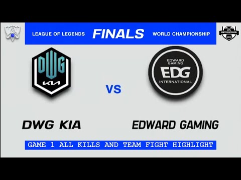DK vs. EDG Game 1 Highlight (All Kills & Team Fight) | Worlds Finals 2021 | DWG KIA vs Edward Gaming