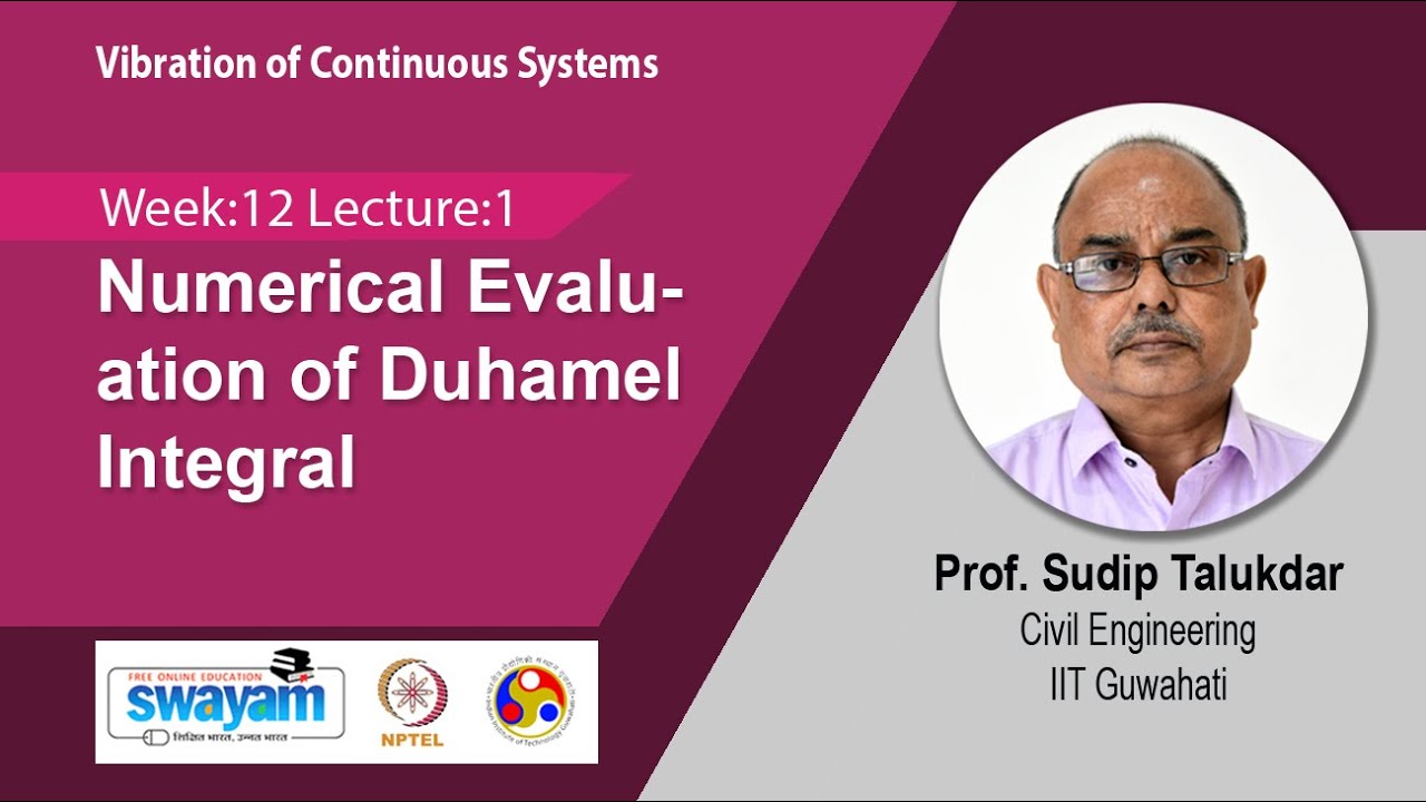 Lec 36: Numerical Evaluation of Duhamel Integral