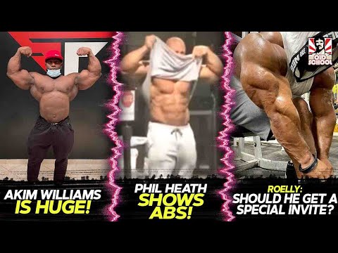 Phil Heath Shows Abs + Big Ramy Downsized? + Akim Williams Looks Massive!