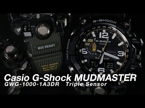 Casio G-Shock Mudmaster GWG-1000-1A3DR Triple Sensor Green Resin Band-1