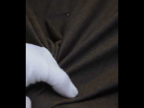 Solid Chocolate Brown Cross Color Pure Cotton 100 GSM Handwoven Fabric 23 — video