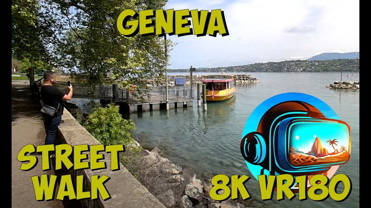 Strolling beside the serene Lake to Parc Mon Repos.