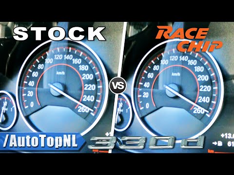 314HP BMW 330d F30 | Stock vs @RaceChipChiptuning 0-200 by AutoTopNL