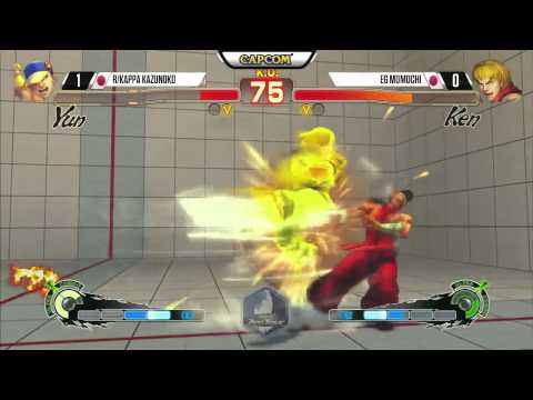 Kazunoko (Yun) vs Momochi (Ken) - Final Round 18 USF4 - 720p 60fps