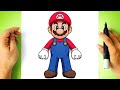 Como DESENHAR O MARIO Cómo DIBUJAR A MARIO Super Mario Bros Drawing