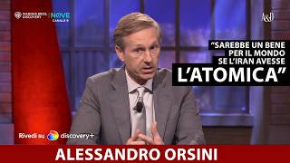 Orsini: "Trump attacca il Papa? Disperato. Se l'Iran avesse l'atomica sarebbe un bene per il mondo"