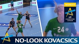 Kovacsics sneaks a no-look pass to Snelder | Round 2 | Women's EHF Champions League