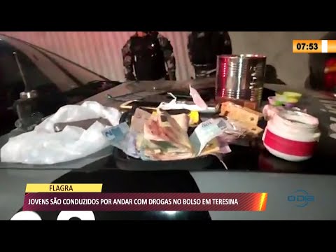 Três jovens são conduzidos í  Central de Flagrantes por andar com drogas em Teresina 29 06 2021
