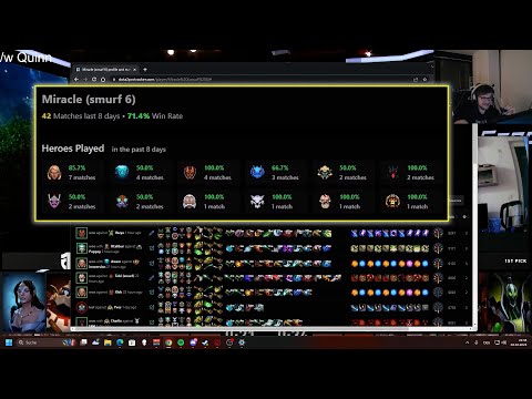 "Miracle is BACK?! Holy BatChest" -Qojqva & Quinn checks Miracle smurf account