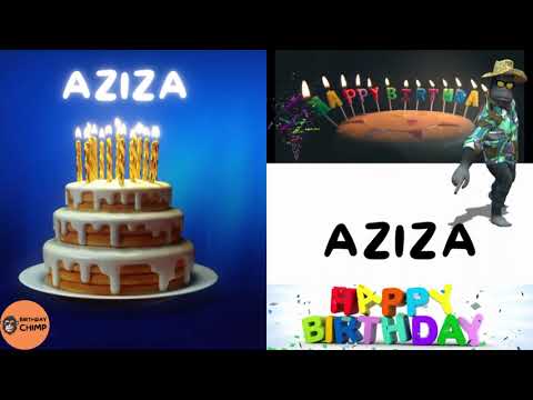 AZIZA Happy Birthday Song and Dance - It's Your Birthday - Happy Birthday to You AZIZA