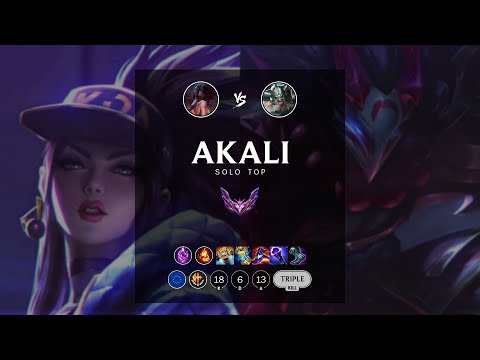 Akali Top vs Tryndamere - EUW Master Patch 12.8