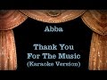Abba Thank You For The Music Lyrics Karaoke Version