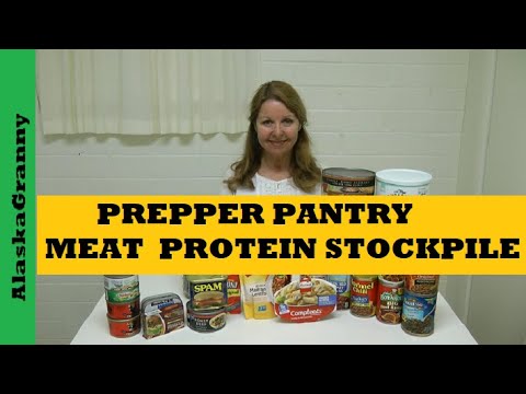 Prepper Pantry Meat and Protein Stockpile - Prepping...