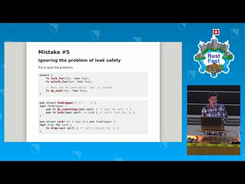 RustFest Zürich 2017 - Mistakes to avoid when writing a wrapper around a C library by Pierre Krieger