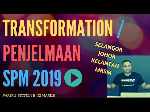 Matematik SPM Topik Penjelmaan / Transformation Kertas 2
