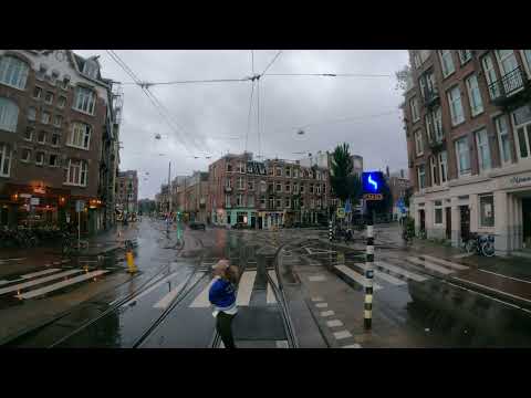 GVB | Amsterdam | Cabinerit | Lijn 13 | Centraal Station - Geuzenveld | 2023 | Als Combino | Regen