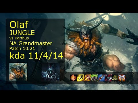 Olaf Jungle vs Karthus - NA Grandmaster 11/4/14 Patch 10.21 Gameplay