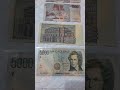 Italy Banknotes Italy LIRA Currency BANCA D ITALIA LIRE Italy MILLE LIRE BANKNOTES ITL