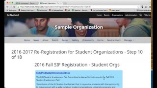 beINvolved - Re Registration Demonstration