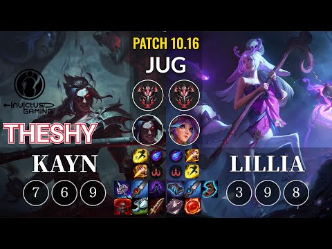 IG TheShy Kayn vs Lillia Jungle - KR Patch 10.16