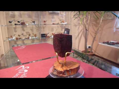 Brand new briar pipe PARONELLI bent stand up sandblast handmade - eBay item number: 401337789402