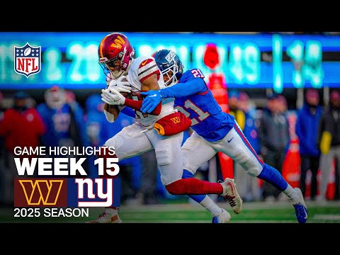 Washington Commanders vs New York Giant Game Highlights | 2025 NFL Season Week 15