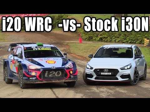 Stock i30N vs 380hp i20N WRC Rally Car on the same course!