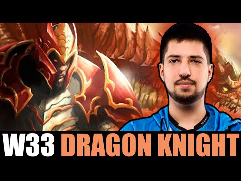 How W33 plays Dragon Knight MID - DK Dota 2