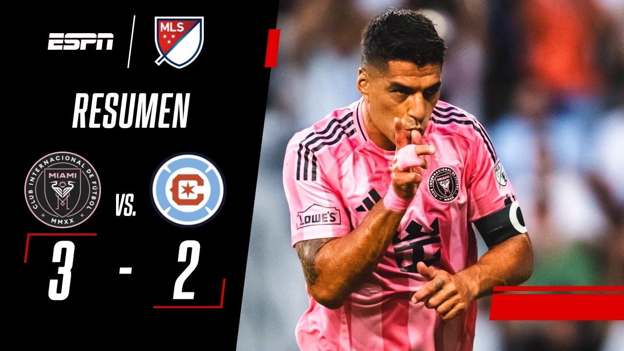 DOBLETE DE SUÁREZ Y TRIUNFO ANTE EL EQUIPO DE LEWANDOWSKI | Inter Miami 3-2 Chicago Fire | RESUMEN