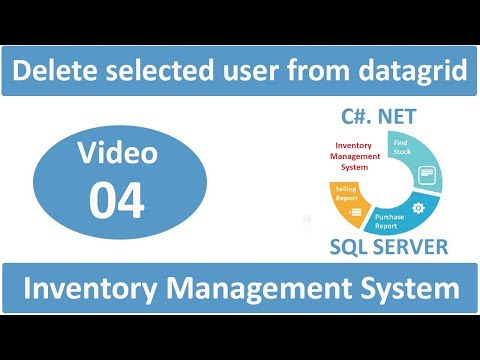 delete selected user from datagrid in inventory management system