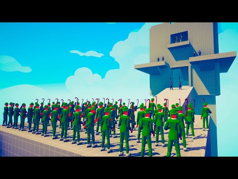 100x Christmas Elf Attacking a Tower ► TABS UNIT CREATOR - Totally Accurate Battle Simulator