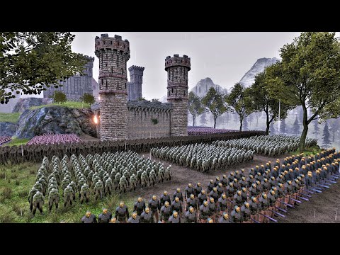 Roman Centurions Lay Siege To Castle Defended by Evil Army - Ultimate Epic Battle Simulator UEBS