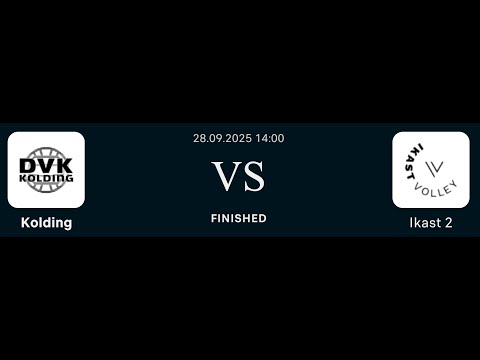 Kolding VK VS Ikast 2 (1. Division West 2025/2026)