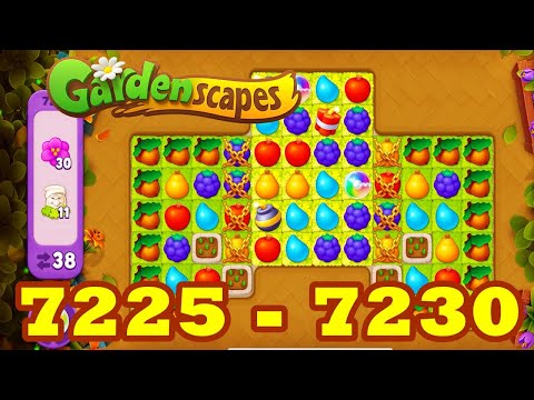 Gardenscapes Level 7225 - 7230 HD 3 match Puzzle | android | IOS | 7226 | 7227 | 7228 | 7229
